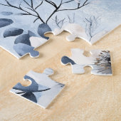 Puzzle Oiseau bleu sur une branche d'arbre (Côté)