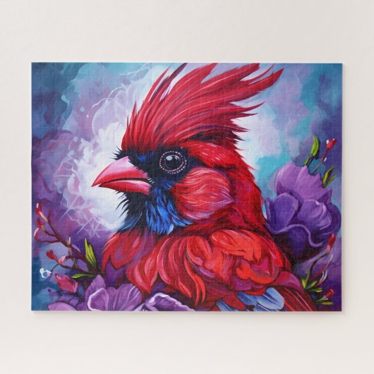 Puzzle Oiseau Cardinal Beau (Horizontal)