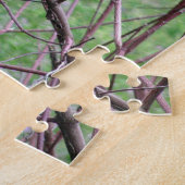 Puzzle Oiseau cardinal rouge assis sur la branche (Côté)