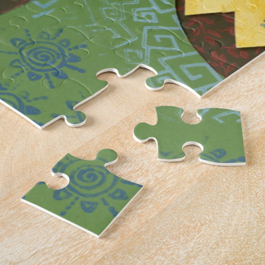 Puzzle Oiseau coloré sur fil (Côté)