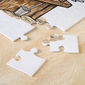 Puzzle Oiseau de bande dessinée au stand de poisson (Côté)