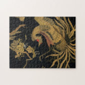 Puzzle Oiseau de coq d'or Classique japonais Antique (Horizontal)