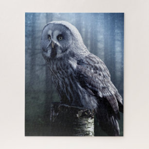 Puzzle Oiseau d'hibou Forêt forestière Nature