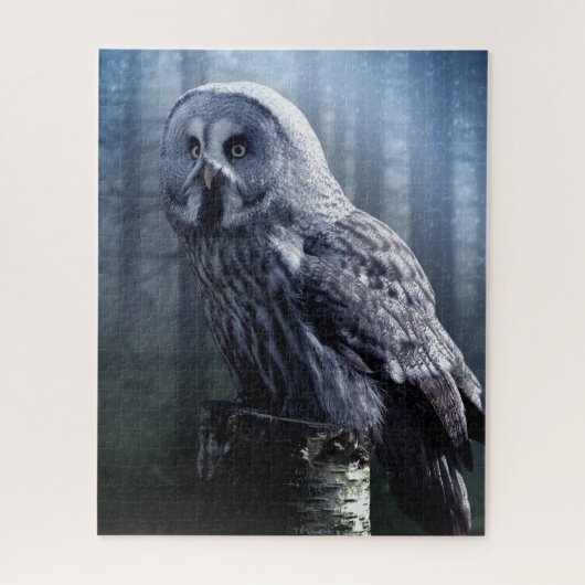 Puzzle Oiseau d'hibou Forêt forestière Nature (Vertical)
