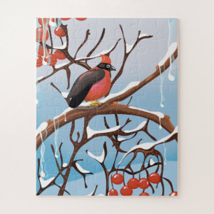 Puzzle oiseau d'hiver