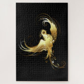 Puzzle Oiseau d'or sur Arrière - plan noir (Vertical)