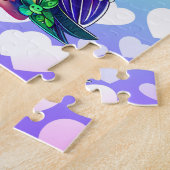 PUZZLE OISEAU ET COEURS EN COURS (Côté)