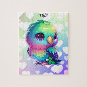 PUZZLE OISEAU ET COEURS EN COURS