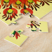 Puzzle Oiseau et fleurs ukrainiens Petrykivka peinture (Côté)