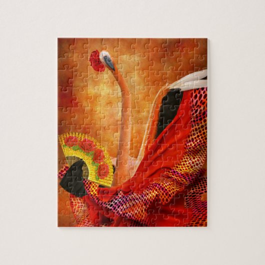 Puzzle Oiseau - Flamant rose - Danseuse de flamengo (Vertical)