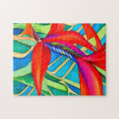 Puzzle Oiseau hawaïen Abstrait de Paradise Flower (Horizontal)