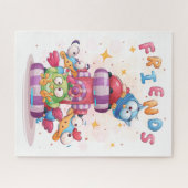 Puzzle Oiseau mignon des amis (Horizontal)