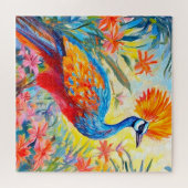 Puzzle Oiseau paradisiaque vivant dans un jardin luxurian (Horizontal)