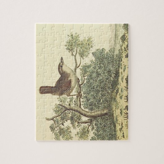 Puzzle Oiseau perché sur une branche d'arbre (aspect Vint (Vertical)
