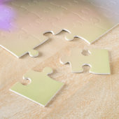 Puzzle Oiseau printanier aux fleurs roses (Côté)