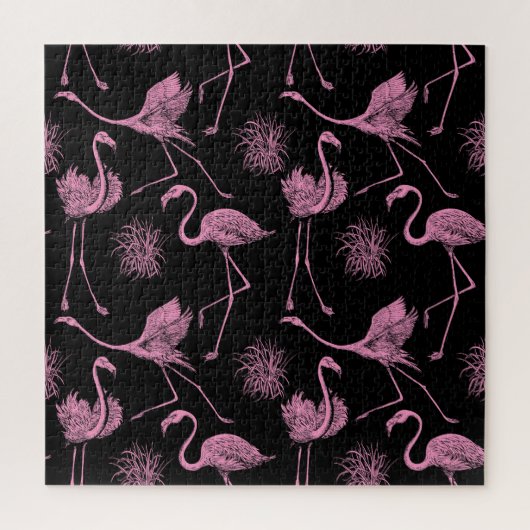 Puzzle Oiseaux Abstraits : Motif de mode monochrome (Vertical)