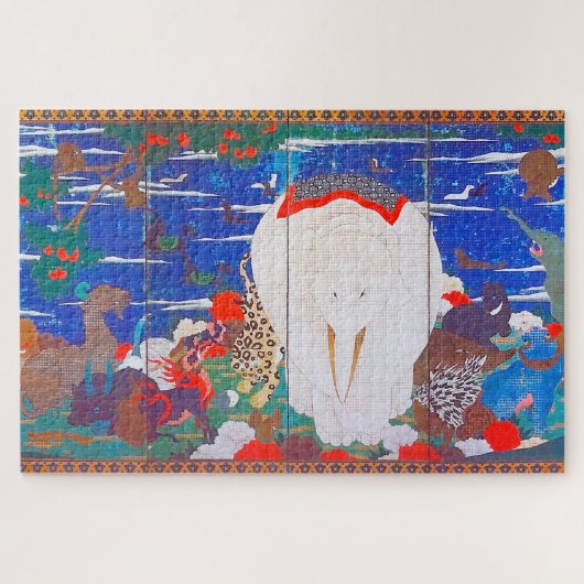 Puzzle Oiseaux, animaux et Plantes floraux(droite)Jakuchu (Horizontal)