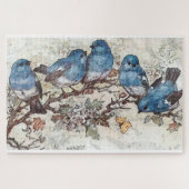 Puzzle Oiseaux bleus (Horizontal)