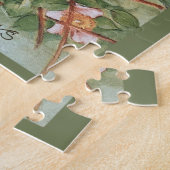 Puzzle Oiseaux bleus dans l'arbre de fleurs de cerisiers  (Côté)