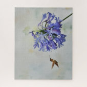 Puzzle Oiseaux de colibri art sur la Lily Flower Art Puzz (Vertical)