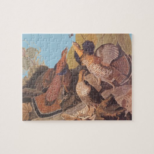 Puzzle Oiseaux de faisan du Groupement rouillé d'Audubon (Horizontal)