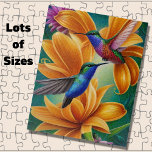 Puzzle Oiseaux de Humming sur les fleurs d'Orange<br><div class="desc">Humming Birming on Orange Blossoms - voir cette conception sur d'autres produits dans mon magasin</div>