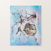 Puzzle Oiseaux De Neige Et Lapin (Vertical)
