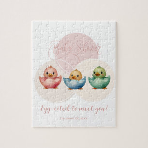 Puzzle Oiseaux d'Oeufs de Cute Kawaii Baby shower coloré 