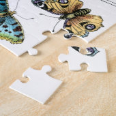 Puzzle Oiseaux et papillons sur un Arrière - plan noir et (Côté)