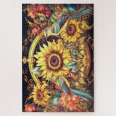 Puzzle Oiseaux et Tournesols (Vertical)