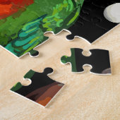 Puzzle Oiseaux exotiques Belles Fleurs Motif (Côté)