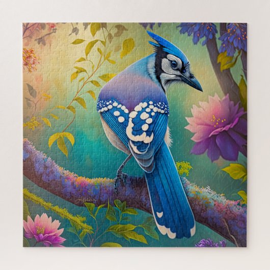 Puzzle Oiseaux Fantastiques Geai Bleu (Vertical)