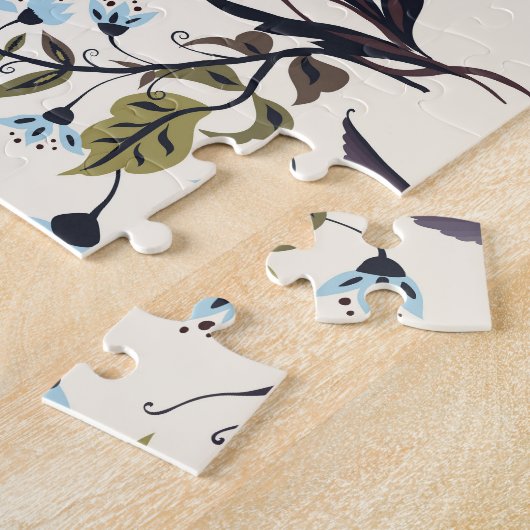 Puzzle Oiseaux & Fleurs : Conception Florale transparente (Côté)