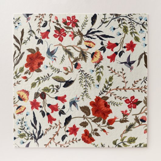 Puzzle Oiseaux & Fleurs : Conception Florale transparente (Horizontal)