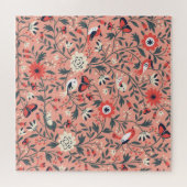 Puzzle Oiseaux floraux main tiré Vintage (Horizontal)