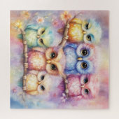 Puzzle Oiseaux Hiboux Arc-en-ciel 3 (Horizontal)