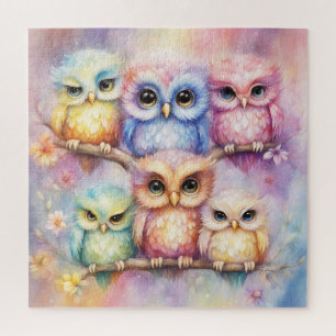 Puzzle Oiseaux Hiboux Arc-en-ciel 3