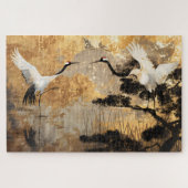 Puzzle Oiseaux japonais de grues (Horizontal)