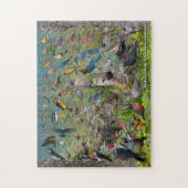 Puzzle Oiseaux jardins de Californie du Nord (Vertical)