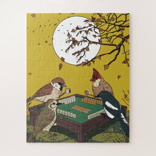 Puzzle Oiseaux Mahjong jouant au jeu (Vertical)