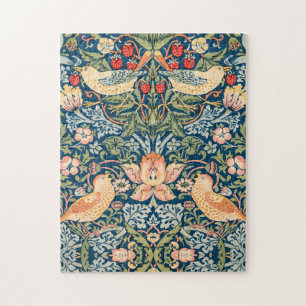 Puzzle Oiseaux mignons, Art vintage de voleur de fraises