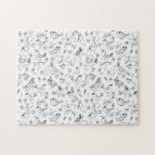 Puzzle Oiseaux noir et blanc Couleur votre propre Whimsic (Horizontal)