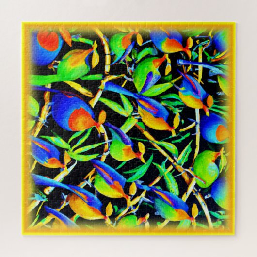 Puzzle Oiseaux Sur Peinture D'Arbre. Commandez dès mainte (Horizontal)