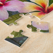 Puzzle Oiseaux tropicaux du Toucan et fleurs d'Hibiscus (Côté)