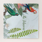 Puzzle Oiseaux tropicaux Perroquets et feuillage (Horizontal)