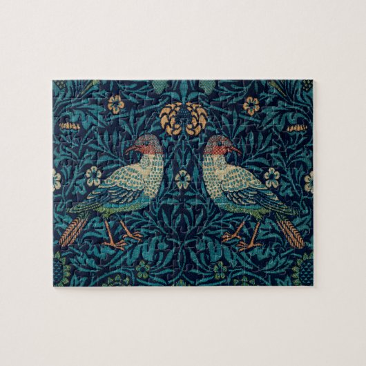 Puzzle Oiseaux William Morris. Motif floral et animal (Horizontal)