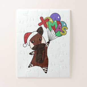 Puzzle Okapi Noël Neige Animaux d'hiver Okapis