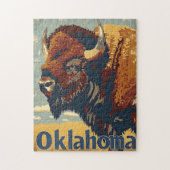 Puzzle Oklahoma Bison Vintage (Vertical)