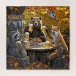 Puzzle Oktoberfest dans la forêt avec la faune