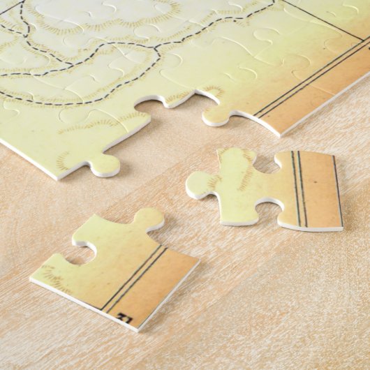 Puzzle Old 1020BC Saul Palestine Map (Côté)